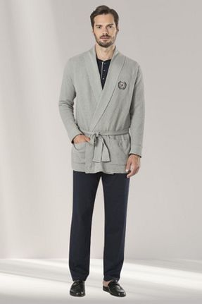 ست لباس راحتی طوسی مردانه ساده Pierre Cardin - کد 870518339