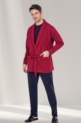 ست لباس راحتی زرشکی مردانه ساده Pierre Cardin - کد 870521365