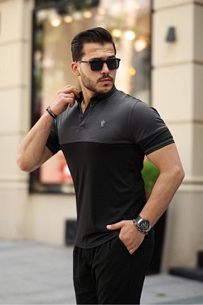 پولوشرت طوسی مردانه پنبه پلی استر Miron - کد 809726323