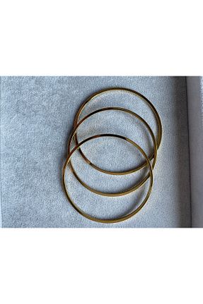 دستبند استیل (فولاد) طلائی زنانه استیل (فولاد) OSAY - کد 870541408
