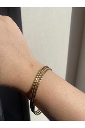 دستبند استیل (فولاد) طلائی زنانه استیل (فولاد) OSAY - کد 870541408