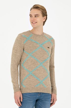 پلیور بژ مردانه ساده U.S. Polo Assn. - کد 834787594