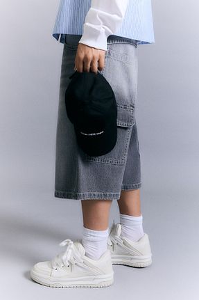کفش اسنیکر سفید مردانه بند دار Bershka - کد 814855041