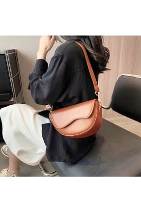 کیف دوشی قهوه ای زنانه چرم مصنوعی HAPBUY - کد 861538739