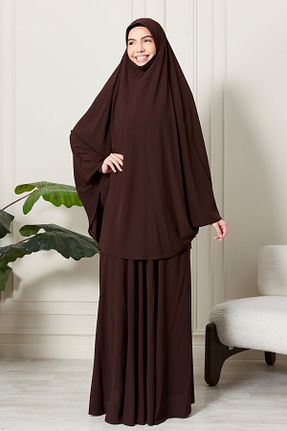 کلاه و ابایا قهوه ای زنانه بافتنی Genel Markalar - کد 870649930