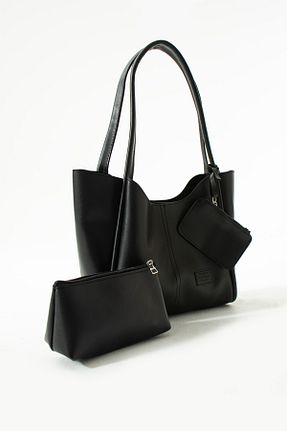 کیف دوشی مشکی زنانه چرم مصنوعی NBİBAGS - کد 864536396