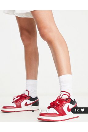 کفش اسنیکر قرمز زنانه بند دار Nike - کد 863149311