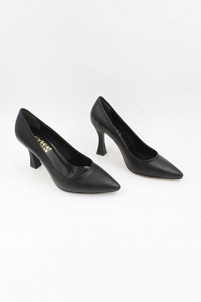 کفش مجلسی مشکی زنانه چرم مصنوعی ENDİCAN - کد 870669300