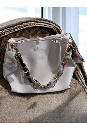کیف دوشی بژ زنانه چرم مصنوعی CLOUD BAG - کد 870695875