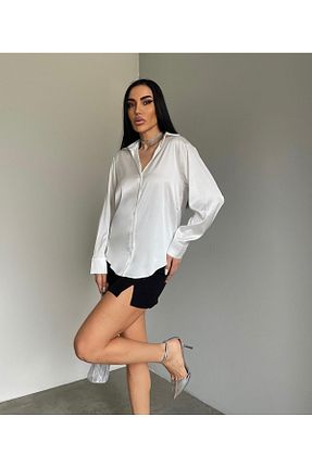 پیراهن سفید زنانه اسلیم BERİ BUTİK - کد 870701858