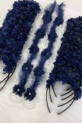 عقد و عروسی و حنابندان سرمه ای ZEYMERADE - کد 870356529