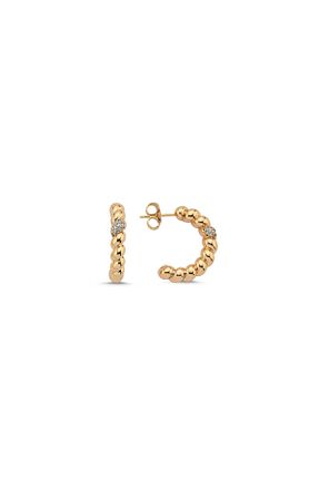 گوشواره جواهر سفید زیرکن Merano Design - کد 870716322