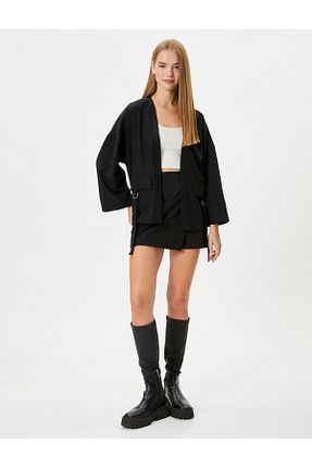 کیمونو و کافتان مشکی زنانه پلی استر Koton - کد 772190675