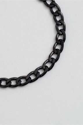 دستبند استیل (فولاد) مشکی مردانه استیل (فولاد) So Chic - کد 870721323