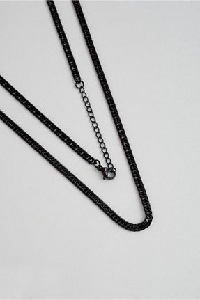 گردنبند استیل ( فولاد ) مشکی مردانه استیل ضد زنگ So Chic - کد 870721370