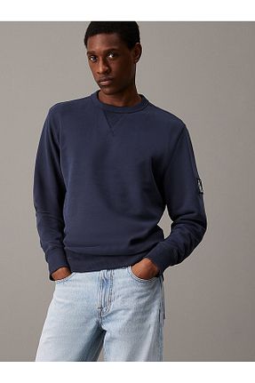 سوئیشرت سرمه ای مردانه ساده Calvin Klein - کد 858915303