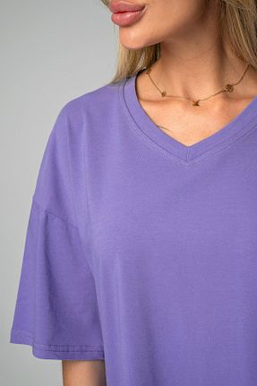 تیشرت آبی زنانه اورسایز Happyfox - کد 863928335
