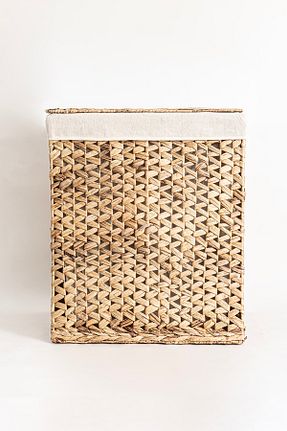 سبد لباس بژ حصیر Koza Home - کد 870738792