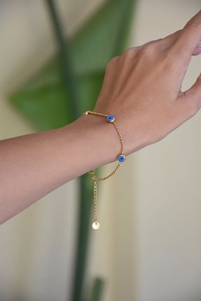 دستبند استیل (فولاد) طلائی Jüt kesmia - کد 870755835