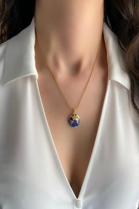 گردنبند استیل ( فولاد ) طلائی زنانه استیل (فولاد) DEMOKAN - کد 870745212