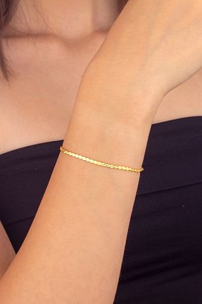 دستبند نقره طلائی زنانه 925 عیار Else Silver - کد 868906652