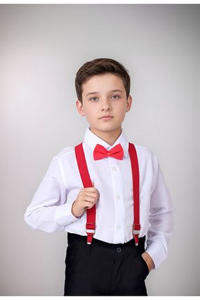 پیراهن سفید بچه گانه یقه مردانه Delfini kids - کد 871128678