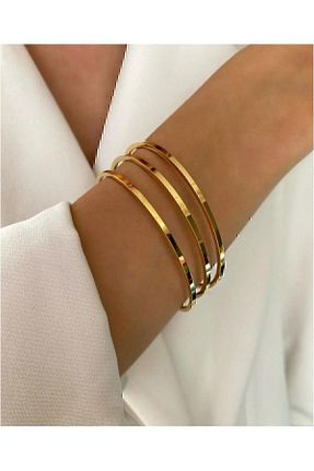 دستبند استیل (فولاد) طلائی زنانه استیل (فولاد) X-Lady Accessories - کد 870762076