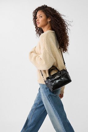 کیف دستی مشکی زنانه ابعاد کوچک Stradivarius - کد 870823639