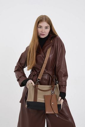 کیف دستی بژ زنانه چرم مصنوعی CRESSBERRY - کد 870820101