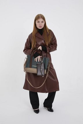 کیف دستی سبز زنانه چرم مصنوعی CRESSBERRY - کد 870818040