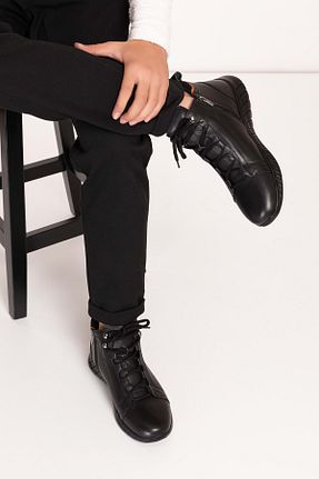 بوت / نیم بوت مشکی مردانه چرم خالص Gondol - کد 870820441