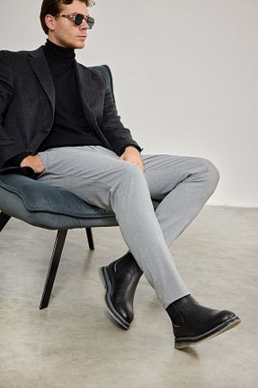 بوت / نیم بوت مشکی مردانه چرم خالص Ziya - کد 850427672