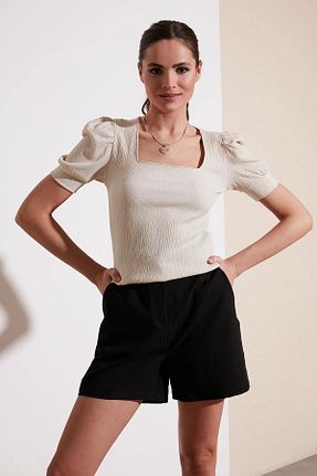 بلوز طوسی زنانه ساده Tena - کد 816799568