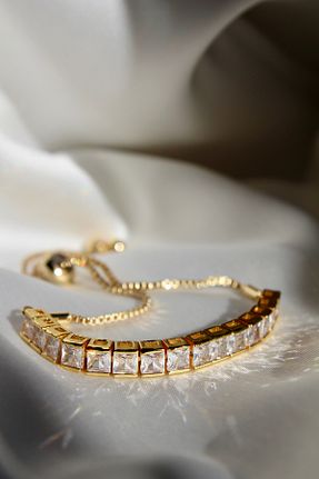 دستبند استیل (فولاد) طلائی زنانه استیل (فولاد) Elif Jewel - کد 866334715