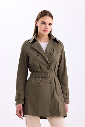 ترنچکت خاکی زنانه پنبه ای PASTELASTORE - کد 740204651