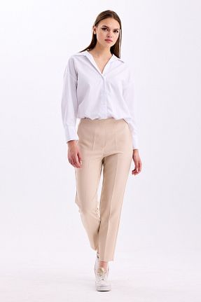 شلوار بژ زنانه مخلوط پلی استر PASTELASTORE - کد 834426890