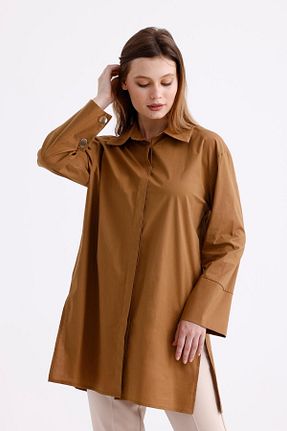 پیراهن قهوه ای زنانه رگولار PASTELASTORE - کد 845392888