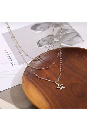 گردنبند جواهر متالیک زنانه روکش نقره oldskoolbutik - کد 870860854