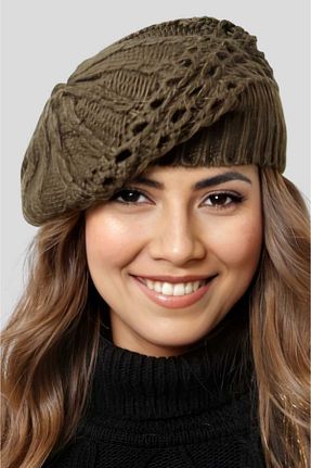 کلاه پشمی خاکی زنانه اکریلیک Uniquetrenders - کد 870881202