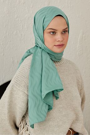 شال سبز زنانه ابریشم Modakaşmir - کد 870876217