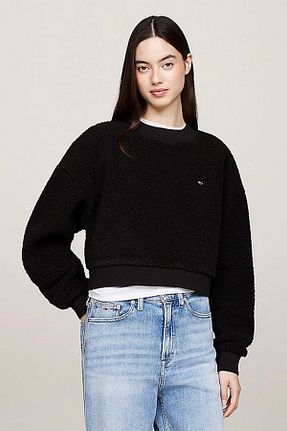 سوئیشرت مشکی زنانه ساده Tommy Hilfiger - کد 870877156