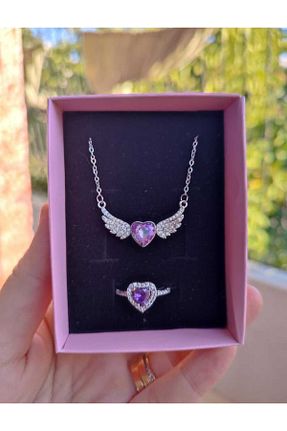 انگشتر استیل (فولاد) بنفش زنانه استیل ضد زنگ HKN AVM ACCESSORİES - کد 870871344