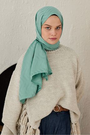 شال سبز زنانه ابریشم Modakaşmir - کد 870876217