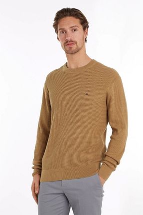 پلیور خاکی مردانه ساده Tommy Hilfiger - کد 870883463