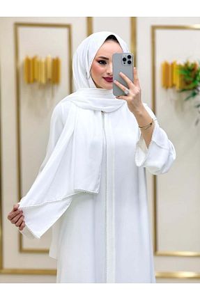 کلاه و ابایا سفید زنانه پنبه ای EfsaModa - کد 870881947