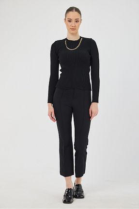 شلوار پارچه ای مشکی زنانه سایز اورجینال POODLE - کد 870899945
