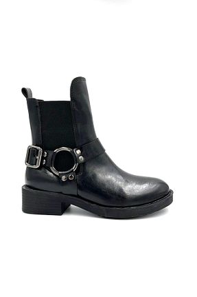 بوت / نیم بوت مشکی زنانه چرم مصنوعی BEYAZ - کد 870900319
