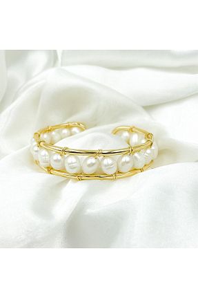 دستبند جواهر طلائی زنانه مروارید Ma Atölye - کد 446671141
