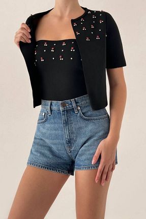 بلوز مشکی زنانه ساده MODA - کد 870903520