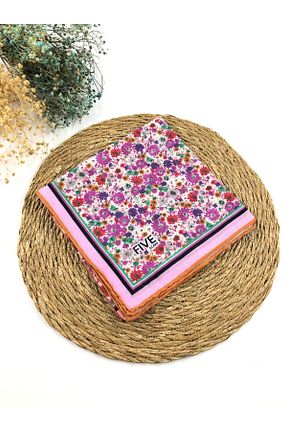 روسری صورتی پنبه ای Kamelya - کد 870912290